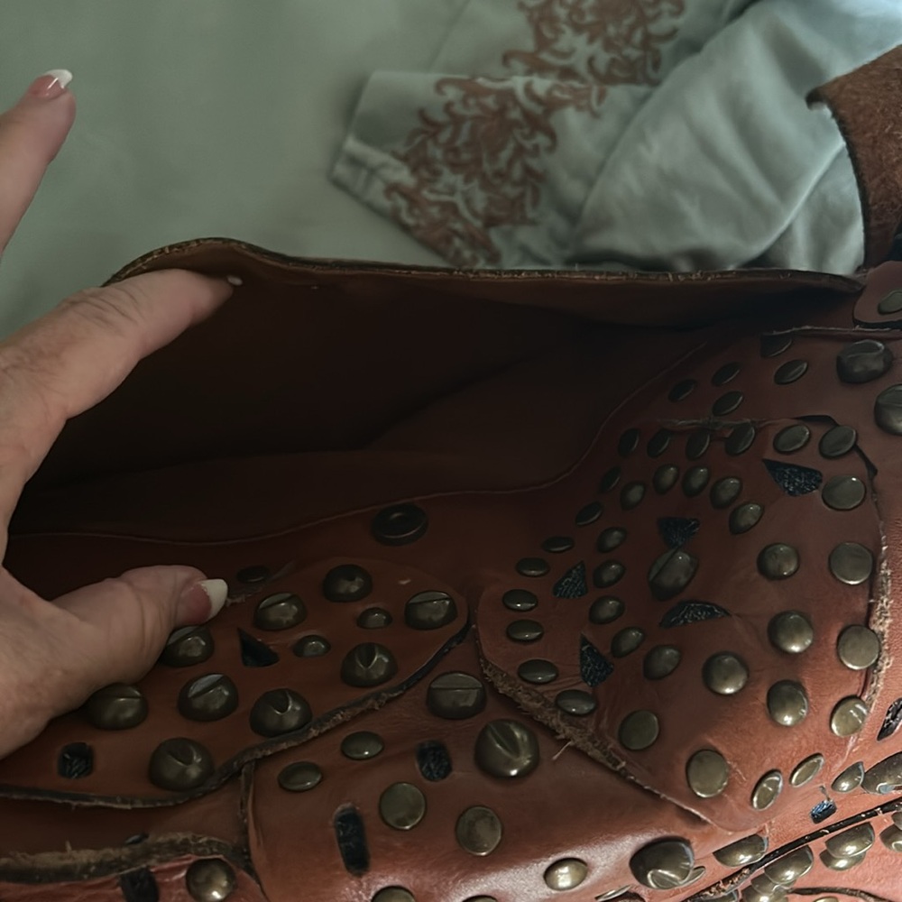 PATRICIA NASH Denim & Leather Shoulder Bag - Picture 7 of 12